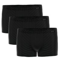 AMMANN Mens Boxer Shorts 3 Pack - Retro Short Cotton & More, tone-on-tone stripes, cotton blend Black M (Medium)