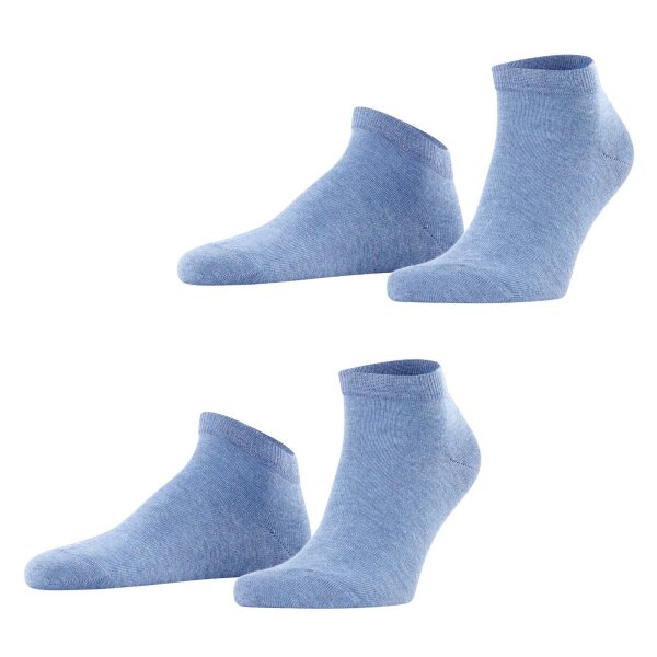 FALKE mens socks, 2-pack - Happy, sneaker socks, cotton Blue 43-46 (UK 8,5-11)