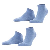 FALKE mens socks, 2-pack - Happy, sneaker socks, cotton Blue 43-46 (UK 8,5-11)
