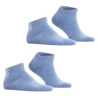 FALKE mens socks, 2-pack - Happy, sneaker socks, cotton Blue 43-46 (UK 8,5-11)
