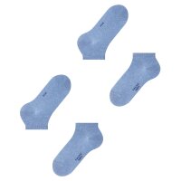 FALKE mens socks, 2-pack - Happy, sneaker socks, cotton Blue 43-46 (UK 8,5-11)