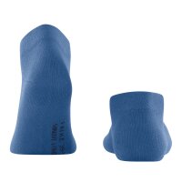 FALKE Herren Sneakersocken - Sensitive London, Socken, Baumwolle, Logo, einfarbig Blau 43-46