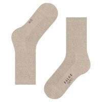 FALKE Womens Socks - Family SO, short Socks, single Colour  Beige (Linen Melange) 39-42 (UK 6-8)