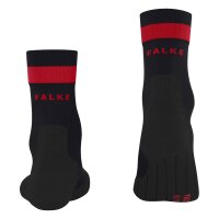 FALKE Men’s Sports Socks – RU4 Endurance, Running Socks, Medium Cushioning Black/Red 46-48 (11-12.5 UK)