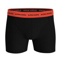 BJÖRN BORG Herren Boxershorts, 12er Pack - Cotton Stretch Boxer, Logo, einfarbig Schwarz/Blau/Grün/Orange M