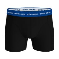 BJÖRN BORG Herren Boxershorts, 12er Pack - Cotton Stretch Boxer, Logo, einfarbig Schwarz/Blau/Grün/Orange M