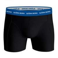 BJÖRN BORG mens boxer shorts, 3-pack - cotton stretch boxer trunks, cotton, logo waistband Black/Blue/Red M (Medium)