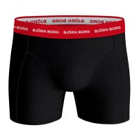 BJÖRN BORG mens boxer shorts, 3-pack - cotton stretch boxer trunks, cotton, logo waistband Black/Blue/Red M (Medium)