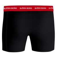 BJÖRN BORG mens boxer shorts, 3-pack - cotton stretch boxer trunks, cotton, logo waistband Black/Blue/Red M (Medium)