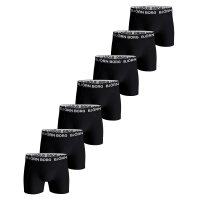 BJÖRN BORG mens boxer shorts, 7-pack - cotton stretch trunks, logo waistband Black M (Medium)