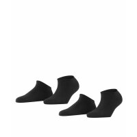 Esprit Ladies Sneaker Socks 2 Pack - Plain Black 39-42