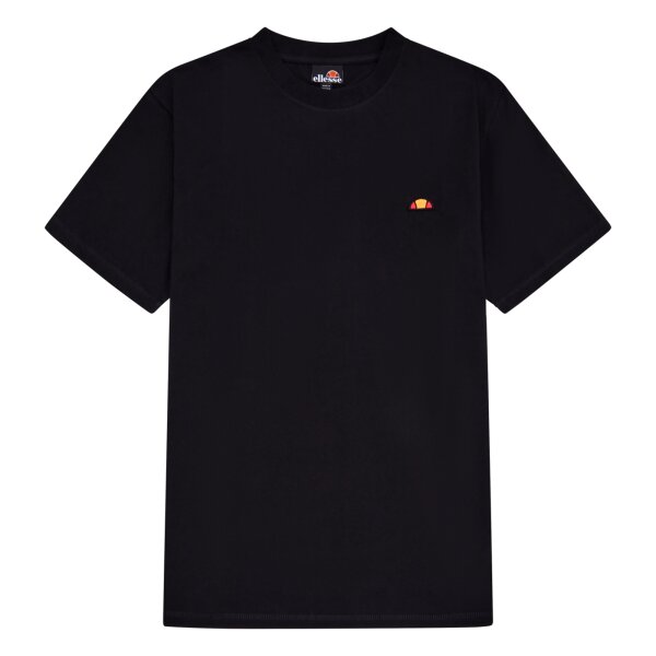 ellesse Mens T-shirt - CASSICA, short sleeve, round neck, logo, cotton, solid colour Black S (Small)