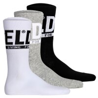 DIESEL Unisex Socken, 3er Pack - SKM-RAY Threepack, Rippbündchen, Logo, uni Schwarz/Grau/Weiß 35-38