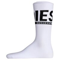 DIESEL Unisex Socken, 3er Pack - SKM-RAY Threepack, Rippbündchen, Logo, uni Schwarz/Grau/Weiß 35-38