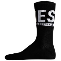 DIESEL unisex socks, 3-pack - SKM-RAY threepack, ribbed cuffs, logo, plain Black/Grey/White 35-38 (UK 2.5-5)