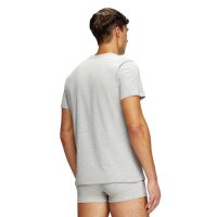 DIESEL Herren T-Shirt, 3er Pack - RANDAL, Unterhemd, Rundhals, kurzarm, Baumwolle Schwarz/Grau/Weiß S
