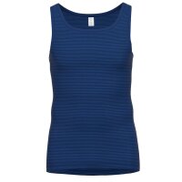 AMMANN mens vest 3 pack - denim, extended back, cotton blend Dark Blue M (Medium)