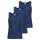 AMMANN mens vest 3 pack - denim, extended back, cotton blend Dark Blue M (Medium)