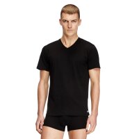 DIESEL Herren T-Shirt, 3er Pack - MICHAEL, Unterhemd, V-Neck, kurzarm, Baumwolle Schwarz S