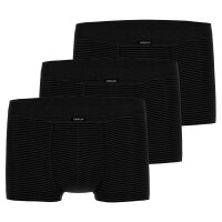 AMMANN mens boxer shorts 3 pack - retro shorts jeans, soft waistband, elasticated leg ends, fine rib, cotton blend Anthracite L (Large)