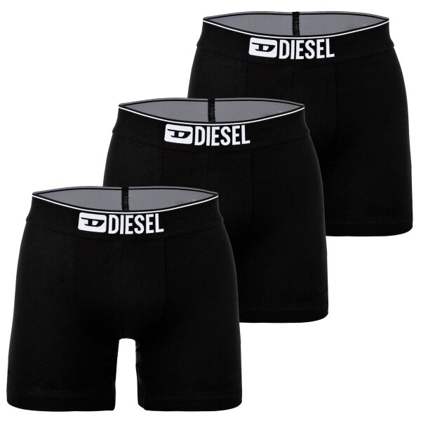 DIESEL Mens Boxer Shorts, 3-Pack - MAX, Boxer Briefs Long, Cotton Stretch Black M (Medium)