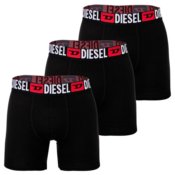 DIESEL Mens Boxer Shorts, 3-Pack -MAX-D-CORE, Boxer Briefs Long, Cotton Stretch Black S (Small)