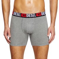 DIESEL Herren Boxershorts, 3er Pack - MAX-D-CORE, Boxer Briefs Long, Cotton Stretch Schwarz/Grau/Rot 2XL