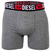DIESEL Herren Boxershorts, 3er Pack - MAX-D-CORE, Boxer Briefs Long, Cotton Stretch Schwarz/Grau/Rot 2XL