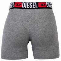 DIESEL Herren Boxershorts, 3er Pack - MAX-D-CORE, Boxer Briefs Long, Cotton Stretch Schwarz/Grau/Rot 2XL