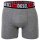 DIESEL Herren Boxershorts, 3er Pack - MAX-D-CORE, Boxer Briefs Long, Cotton Stretch Schwarz/Grau/Rot 2XL