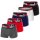 DIESEL Herren Boxershorts, 5er Pack - UMBX-DAMIENFIVEPACK, Trunks, Cotton Stretch Schwarz/Grau/Rot/Blau/Weiß 2XL