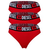 DIESEL Womens String, 3-Pack - UFST-STARS-THREEPACK, Thong, Panties, Cotton Stretch Red S (Small)