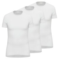 AMMANN Herren T-Shirt 3er Pack - Feinripp, Verlängerter Rücken, Baumwolle Weiß M