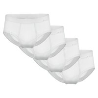 AMMANN Herren Slip, 4er Pack - Feinripp, Eingriff, Weichbund, Baumwolle Weiß M