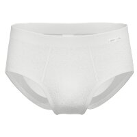 AMMANN mens briefs, pack of 4 - double rib, fly, soft waistband, cotton White M (Medium)