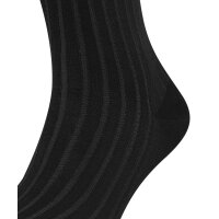FALKE Mens Socks 2 pack - Shadow, socks, cotton, logo, long, unicoloured Black/Grey 41-42