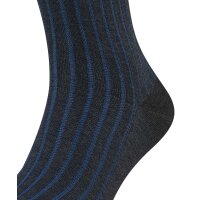 FALKE Mens Socks 2 pack - Shadow, socks, cotton, logo, long, unicoloured Grey/Blue 43-44