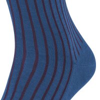 FALKE Mens Socks 2 pack - Shadow, socks, cotton, logo, long, unicoloured Blue/Bordeaux 41-42