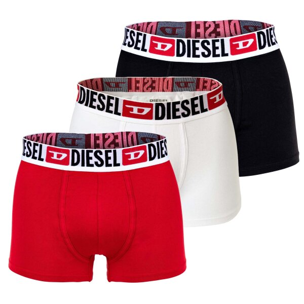 DIESEL Mens Boxershorts - UMBX-DAMIENTHREEPACK, Trunks, 3 Pack Blue/Red/White M (Medium)