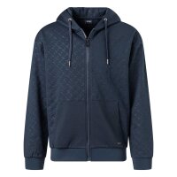 JOOP! Herren Sweatjacke - Bahador, Allover-Print, Jacke, Kapuze, Reißverschluss Dunkelblau M
