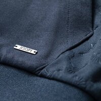 JOOP! Mens Sweat jacket - Bahador, all-over print, jacket, hood, zip Dark blue M (Medium)