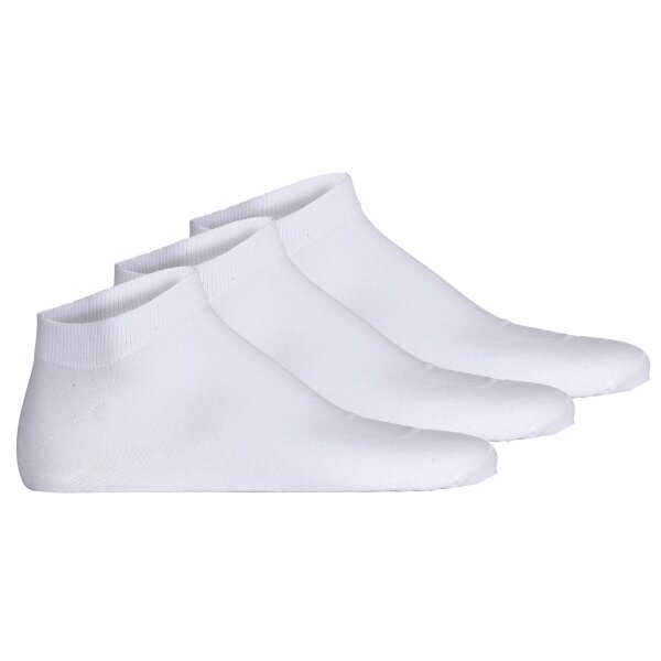 DIESEL Unisex Sneakersocken, 3er Pack - SKM-GOST-THREEPACK, Low Cut, einfarbig Weiß 35-38