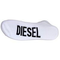 DIESEL Unisex Sneakersocken, 3er Pack - SKM-GOST-THREEPACK, Low Cut, einfarbig Weiß 35-38