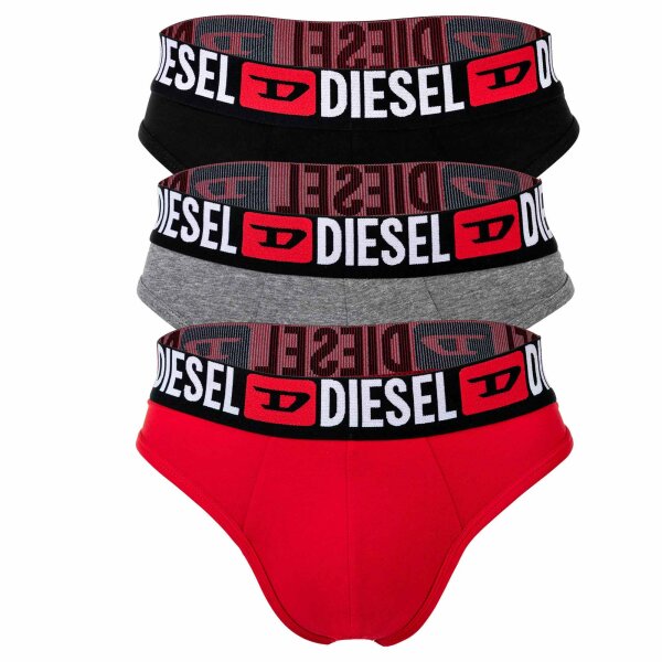 DIESEL Herren Tangas, 3er Pack - RICK-D-CORE, Tanga-Slip, Cotton Stretch, Logo