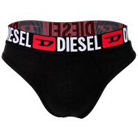 DIESEL mens thongs, 3-pack - RICK-D-CORE, tanga briefs, cotton stretch, logo Black/Grey/Red S (Small)