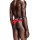 DIESEL Herren Tangas, 3er Pack - RICK-D-CORE, Tanga-Slip, Cotton Stretch, Logo Schwarz/Grau/Rot S