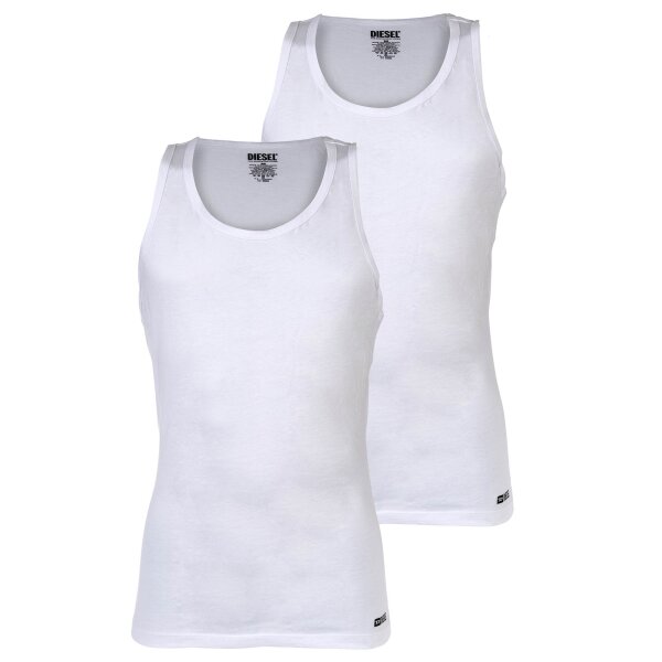 DIESEL mens undershirts, 2-pack - WALTY-D-BOX, tank top, sleeveless, cotton White M (Medium)