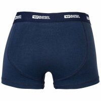 DIESEL mens boxer shorts, 3-pack - DAMIEN-UTLT, cotton stretch, plain/patterned Blue S (Small)