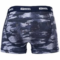 DIESEL mens boxer shorts, 3-pack - DAMIEN-UTLT, cotton stretch, plain/patterned Blue S (Small)