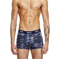 DIESEL mens boxer shorts, 3-pack - DAMIEN-UTLT, cotton stretch, plain/patterned Blue S (Small)